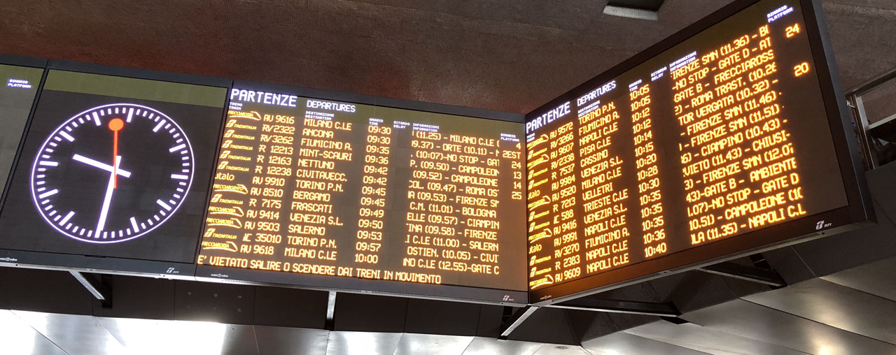 イタリア（trenitalia）の新幹線の乗り方・時刻表の見かた